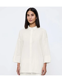 Letné oblečenie Boyfriend Shirt - SILK WHITE - TRIUMPH SILK WHITE - TRIUMPH