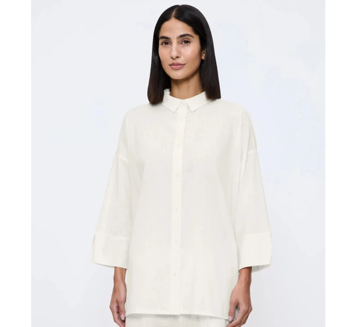 Letné oblečenie Boyfriend Shirt - SILK WHITE - TRIUMPH SILK WHITE - TRIUMPH