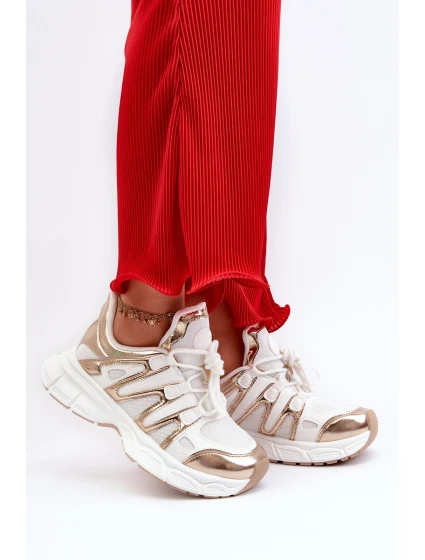 Dámské tenisky na masivní podrážce bílé model 21659040 - Boto Dámské tenisky na masivní podrážce bílé model 21659040 - Boto