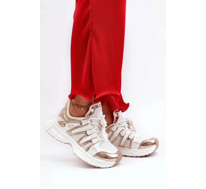 Dámské tenisky na masivní podrážce bílé model 21659040 - Boto Dámské tenisky na masivní podrážce bílé model 21659040 - Boto