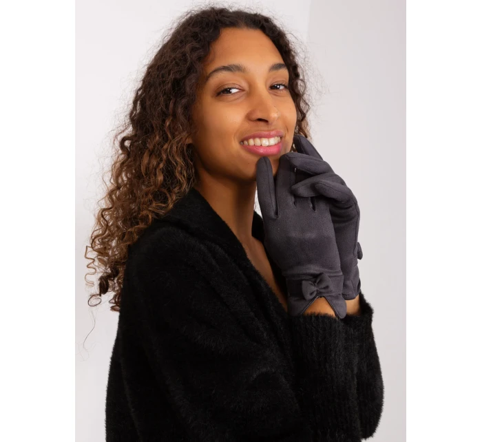 Rękawiczki AT RK model 19381515 ciemny szary - FPrice Rękawiczki AT RK model 19381515 ciemny szary - FPrice