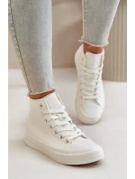 Dámske zateplené tenisky z eko kože White Big Star