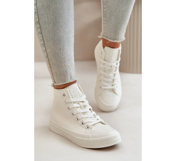 Dámske zateplené tenisky z eko kože White Big Star