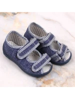 Chlapčenské domáce papuče sandále tmavomodré Nazo