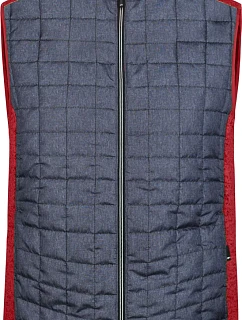 JN 740 Pánská pletená hybridní vesta model 22489280 red melange/anthracite melange - Daiber
