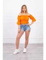 Oranžová pruhovaná halenka Oranžová pruhovaná halenka