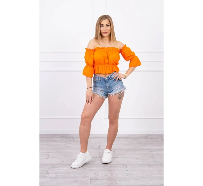 Oranžová pruhovaná halenka Oranžová pruhovaná halenka