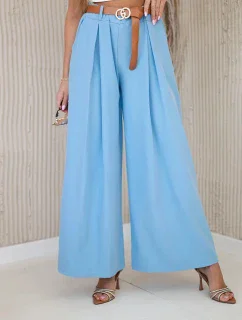 Široké kalhoty s páskem modrý