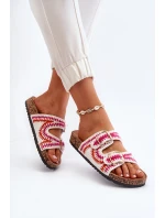 Damskie Klapki Na Korkowej Podeszwie Białe Fannea Damskie Klapki Na Korkowej Podeszwie Białe Fannea