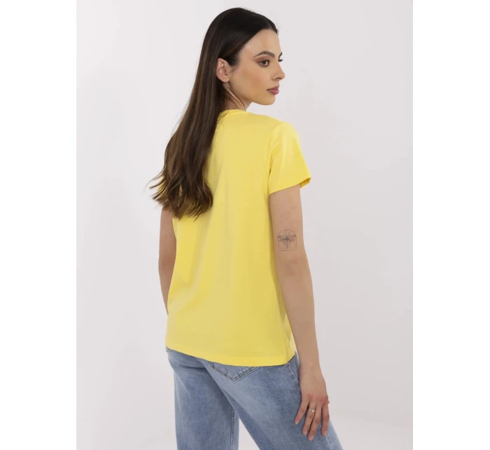 T shirt CLM TS model 21094455 żółty - FPrice T shirt CLM TS model 21094455 żółty - FPrice