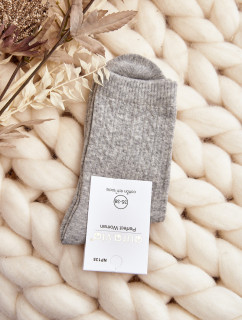 Dámske bavlnené ponožky s potlačou šedé