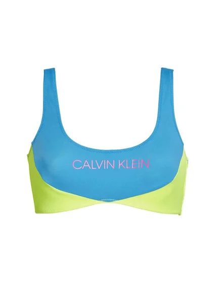 Vrchný diel plaviek KW0KW00898-CEU modrožltá - Calvin Klein Vrchný diel plaviek KW0KW00898-CEU modrožltá - Calvin Klein