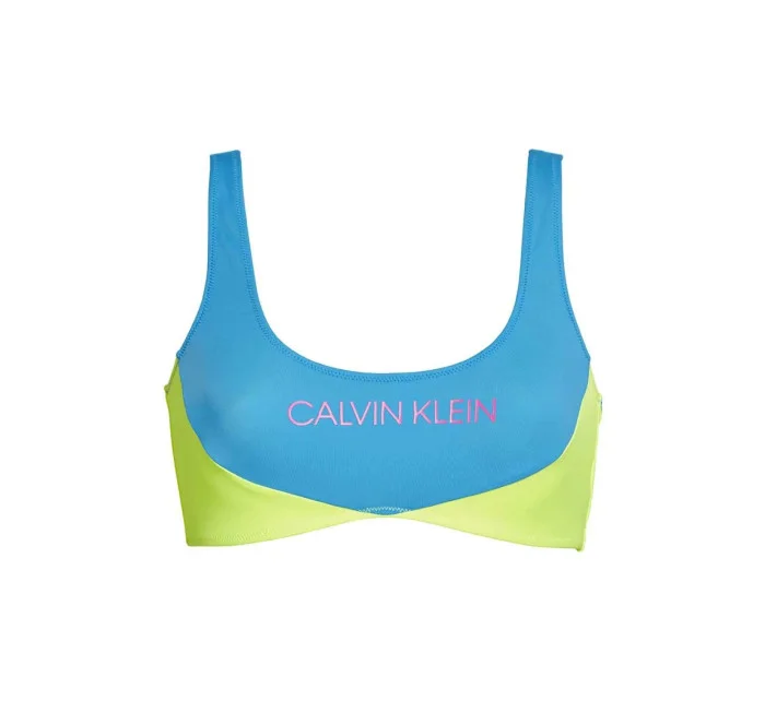 Vrchný diel plaviek KW0KW00898-CEU modrožltá - Calvin Klein Vrchný diel plaviek KW0KW00898-CEU modrožltá - Calvin Klein