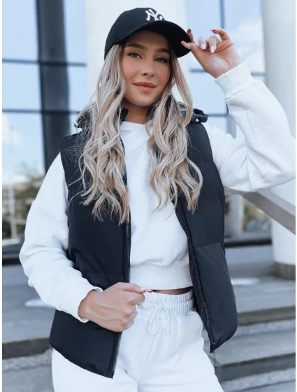 Dámska prešívaná vesta POPLAR black FashionStreet TY3773