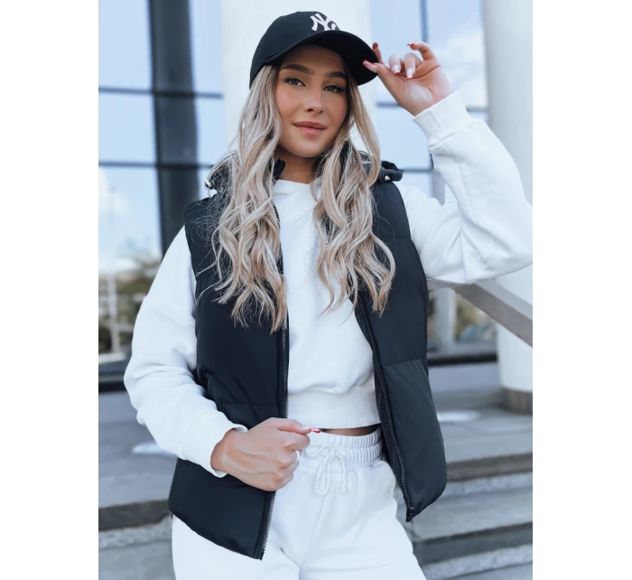 Dámska prešívaná vesta POPLAR black FashionStreet TY3773