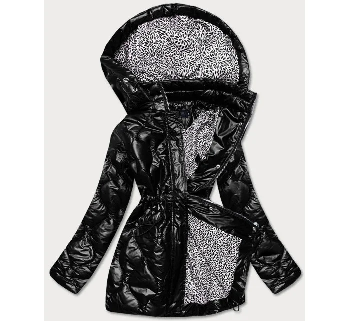 Černá dámská bunda s ozdobnou podšívkou model 16988841 - BH FOREVER