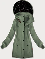 Dámska mikina so stojačikom a kapucňou LHD sivozelená (AMG-171)