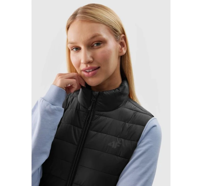 Dámska bunda bez rukávov 4F 4FRSS24TVJAF101-20S z recyklovaného páperia