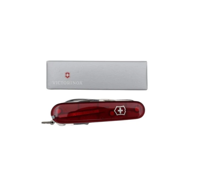 Vreckový nôž Victorinox V-1.37 03.T Climber červený transparentný Vreckový nôž Victorinox V-1.37 03.T Climber červený transparentný