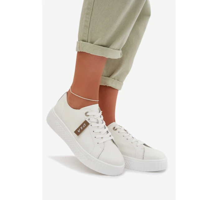 Dámské tenisky z přírodní kůže D&A GR61-5591 bílé