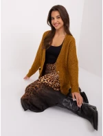 Sweter AT SW model 18970032 ciemny żółty - FPrice Sweter AT SW model 18970032 ciemny żółty - FPrice