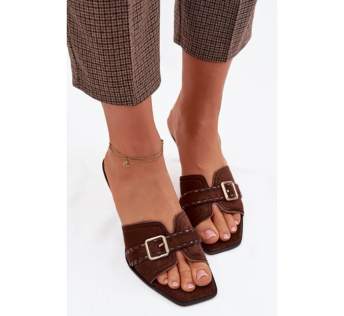 Dámské sandály model 22095429 hnědé - Sweet Shoes