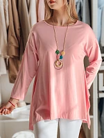 Dámska oversize maslová blúzka s COMFILA ružová FashionStreet RY2790