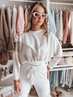 Dámská mikina oversize  ecru Dstreet model 21985742 - FashionStreet