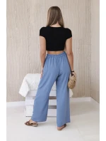 Kalhoty se širokými nohavicemi džínovina