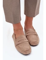 Dámske mokasíny s plochou podrážkou Roseline - béžové