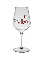 SPOLUPIČKY – číra nerozbitná sklenená pohár na víno 470 ml