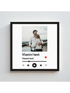 Personalizovaný magický fotorámik – štvorcový 20x20 – hudobný prehrávač