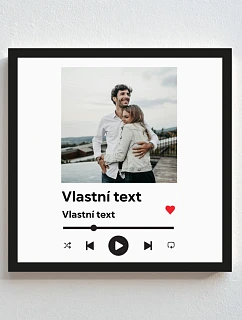 Personalizovaný magický fotorámik – štvorcový 20x20 – hudobný prehrávač