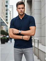 FashionStreet pánske tmavomodré polo tričko PX0553 FashionStreet pánske tmavomodré polo tričko PX0553