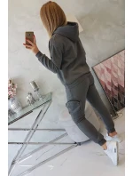 Zateplená súprava s ozdobným vreckom grafitová melanž Zateplená súprava s ozdobným vreckom grafitová melanž