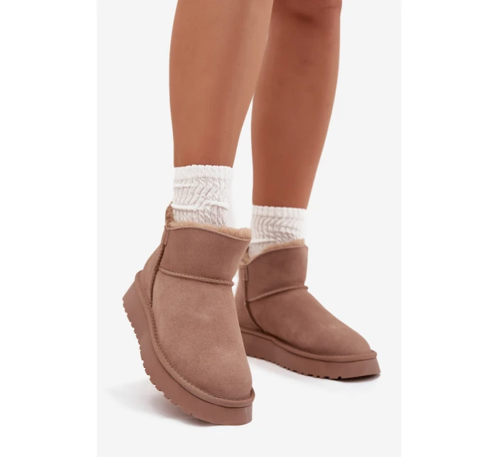 Śniegowce Z Naturalnego Zamszu Ocieplane Futerkiem Vinceza 97961 Beżowe Śniegowce Z Naturalnego Zamszu Ocieplane Futerkiem Vinceza 97961 Beżowe