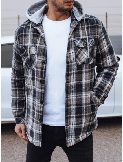 Pánská bunda s kapucí tmavě modrá Dstreet model 21982344 - FashionStreet