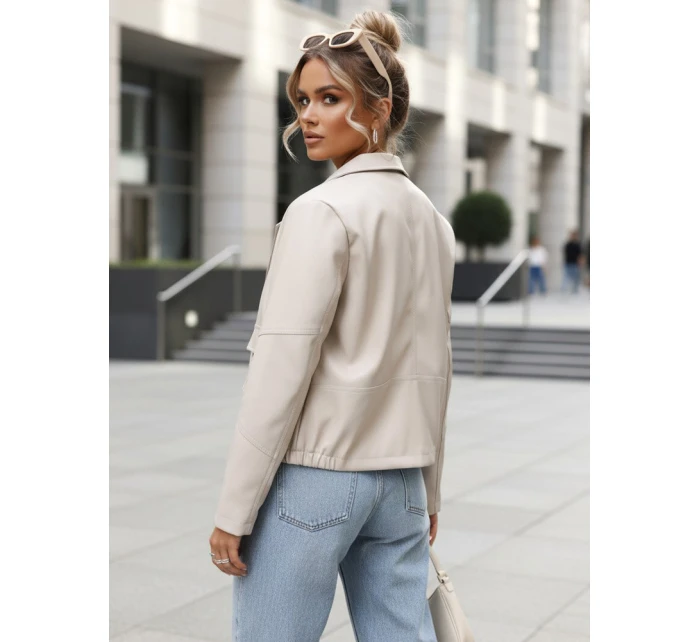 FashionStreet dámske krátke kožené topánky Ramones light beige TY5630