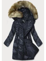 Tmavomodrá prešívaná dámska bunda (H-97-2)