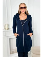 Šaty s kapucňou, mikina s kapucňou námornícka modrá Šaty s kapucňou, mikina s kapucňou námornícka modrá