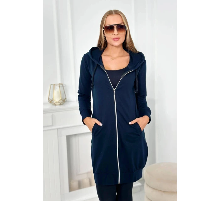 Šaty s kapucňou, mikina s kapucňou námornícka modrá Šaty s kapucňou, mikina s kapucňou námornícka modrá