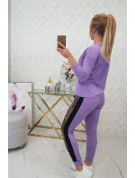 Sada s leopardím potlačou fialovej farby