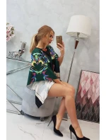 Netopierie šaty s viazaním v páse zelenej Netopierie šaty s viazaním v páse zelenej