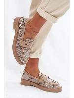 Dámské vzorované béžové mokasíny Barisa