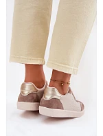 Dámské tenisky z přírodní kůže LR61-7091 Béžové