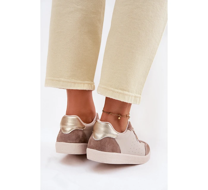 Dámské tenisky z přírodní kůže LR61-7091 Béžové