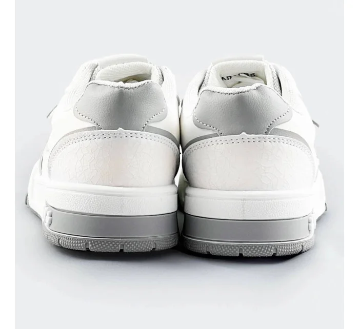 Bielo-šedé dámske dvojfarebné tenisky "adidasky" (AD-585)