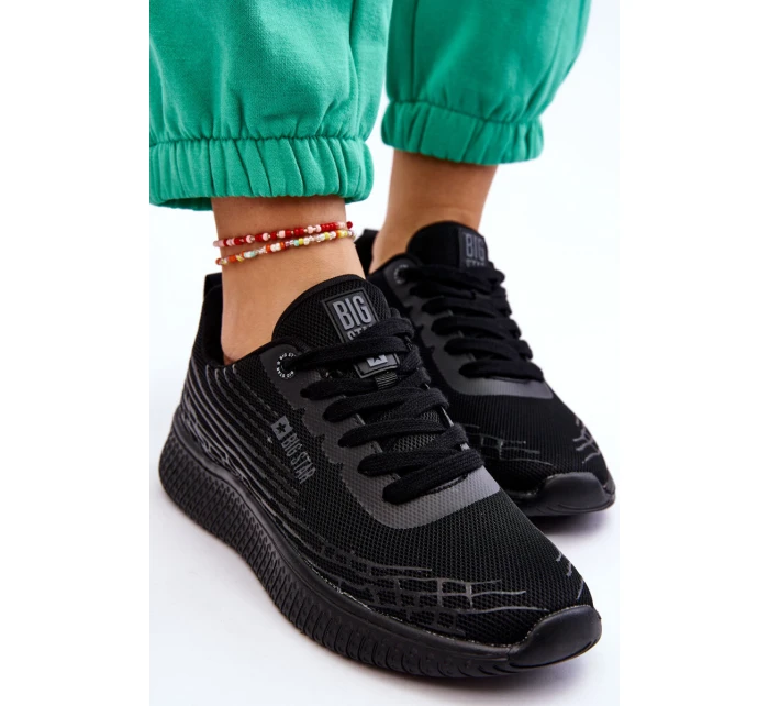 Damskie Siateczkowe Buty Sportowe Memory Foam System Big Star LL274662 Czarne Damskie Siateczkowe Buty Sportowe Memory Foam System Big Star LL274662 Czarne