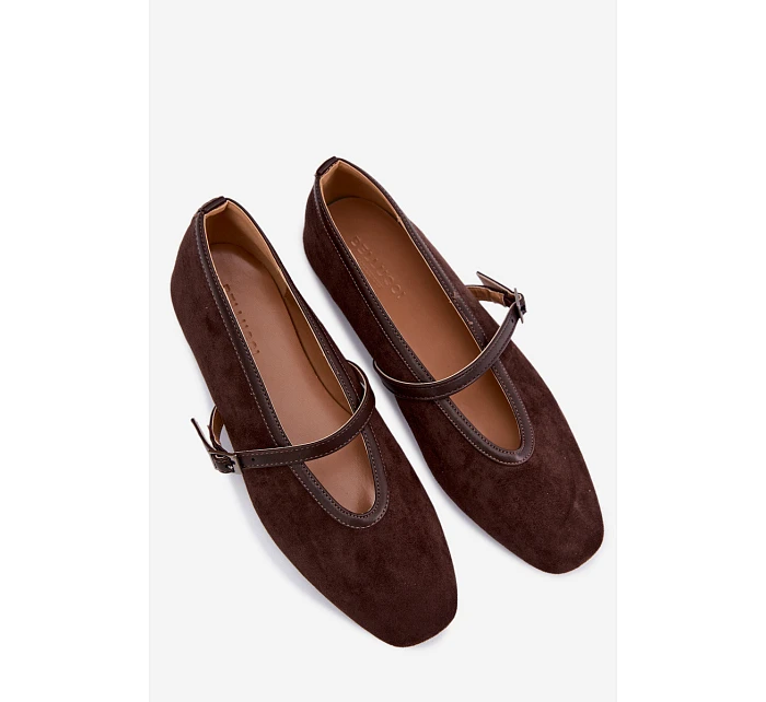 model 22091791 Eko semišové balerínky s páskem - Boto