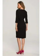 Dámské šaty model 18614636 černá - STYLOVE Dámské šaty model 18614636 černá - STYLOVE